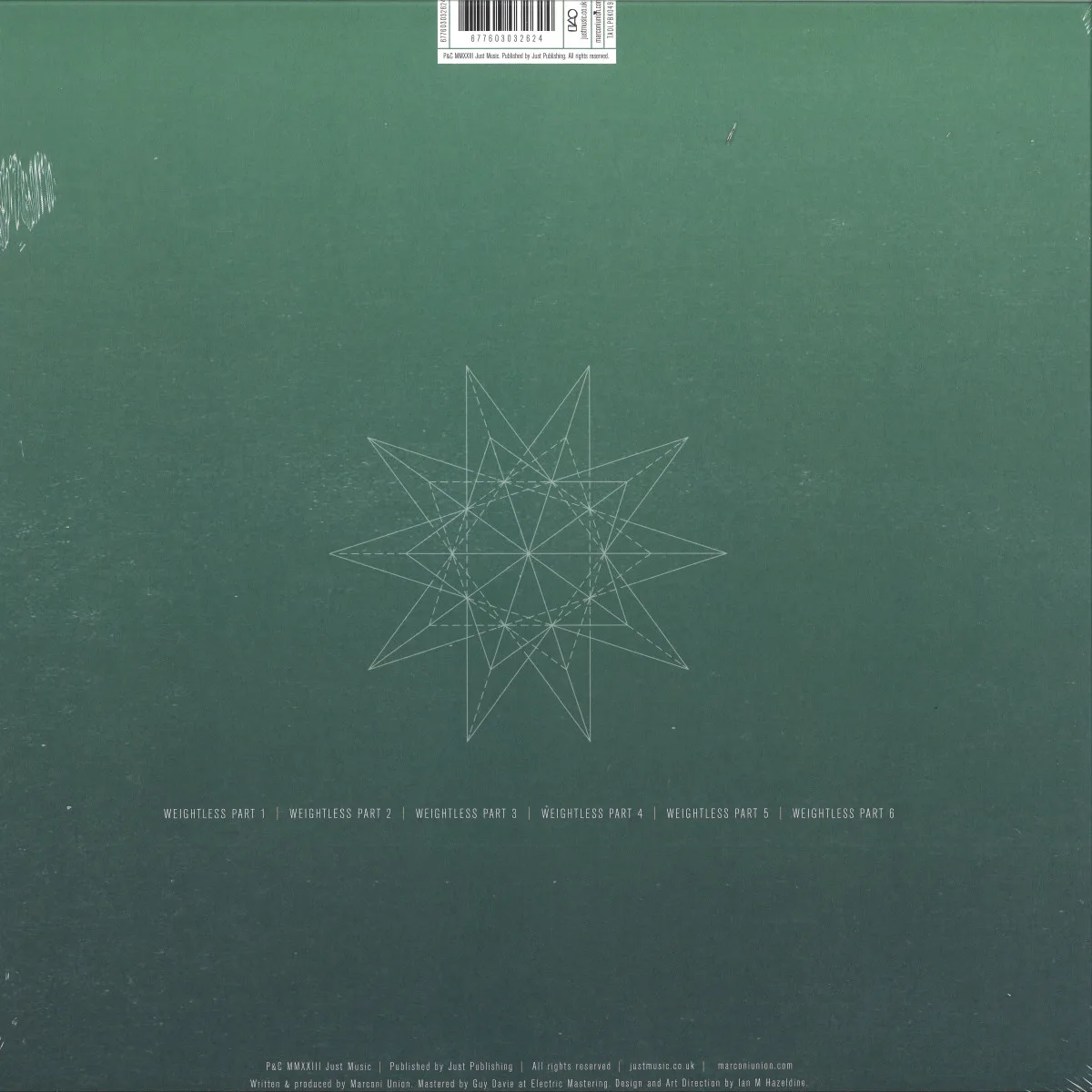 Обратная сторона обложки — Marconi Union — WEIGHTLESS (AMBIENT TRANSMISSIONS VOL.2)