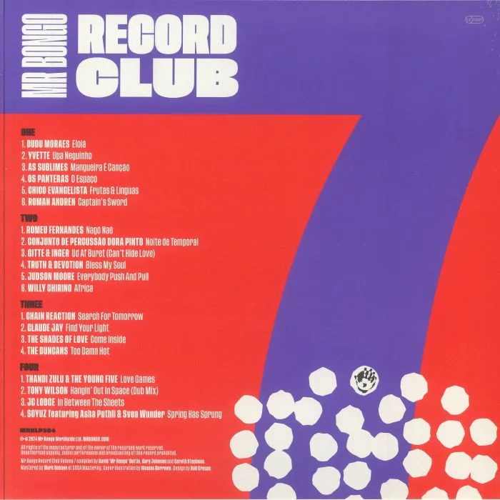 Back cover — VARIOUS — Mr Bongo Record Club Volume 7