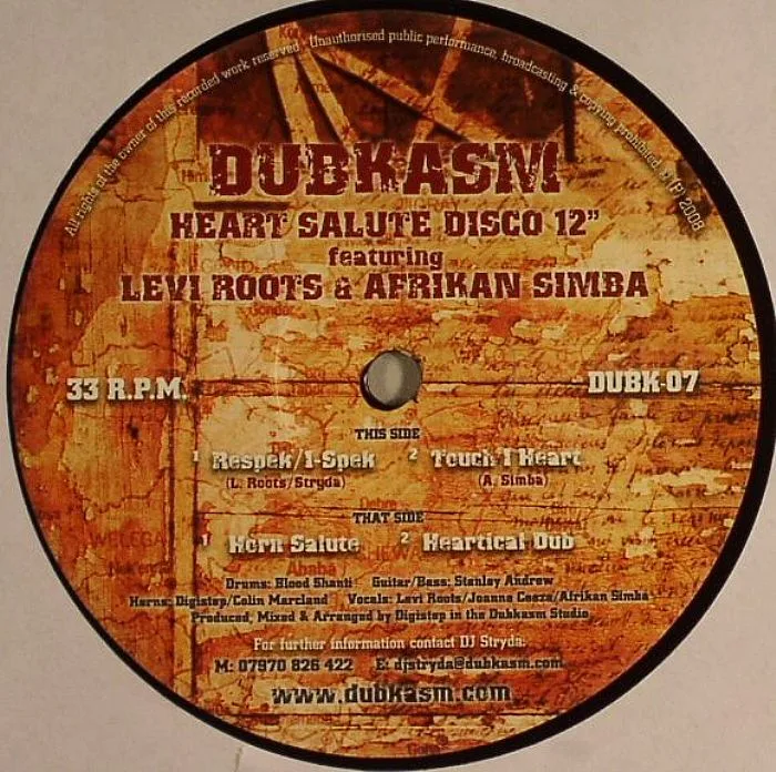 DUBKASM feat LEVI ROOTS / AFRIKAN SIMBA — Heart Salute Disco