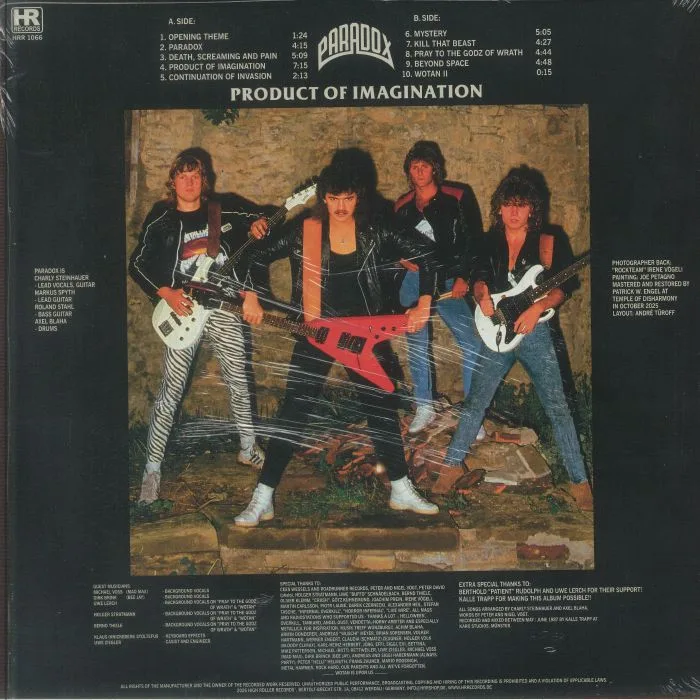 Back cover — PARADOX — Product Of Imagination