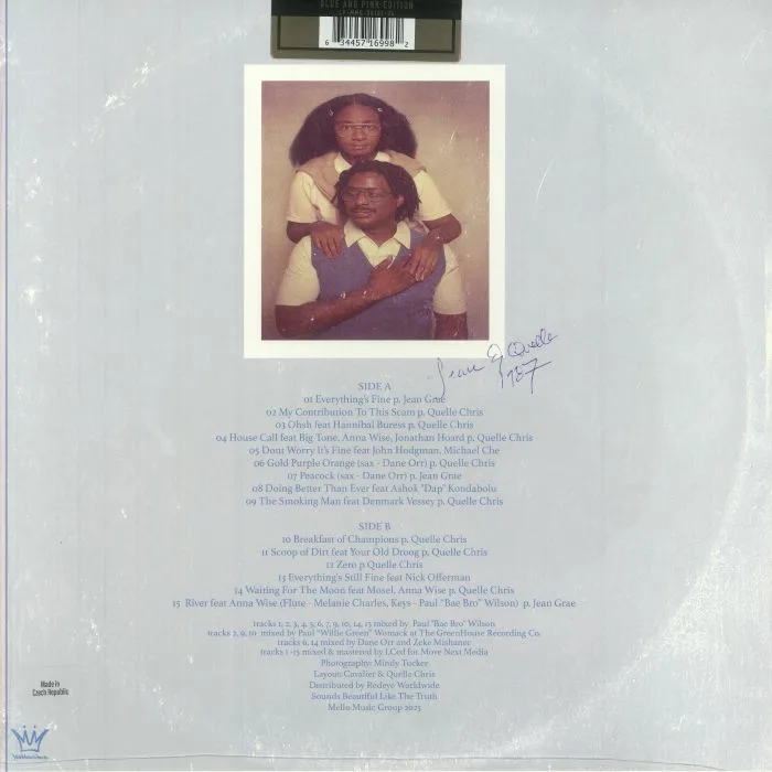 Back cover — Jean GRAE / QUELLE CHRIS — Everything's Fine