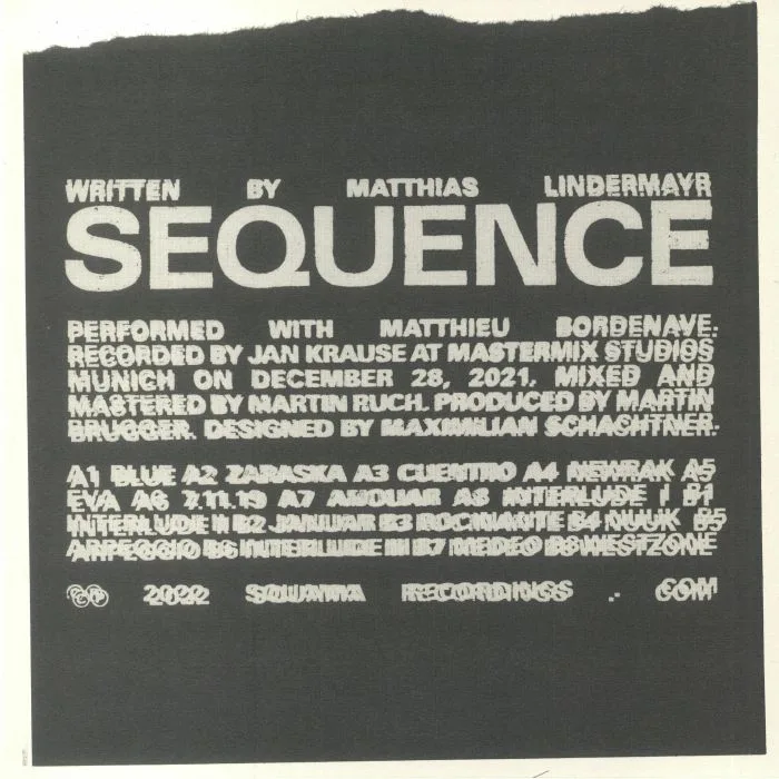 Back cover — Matthias LINDERMAYR — Sequence