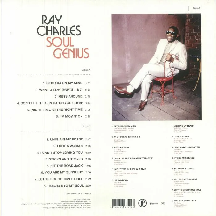 Обратная сторона обложки — Ray CHARLES — Soul Genius