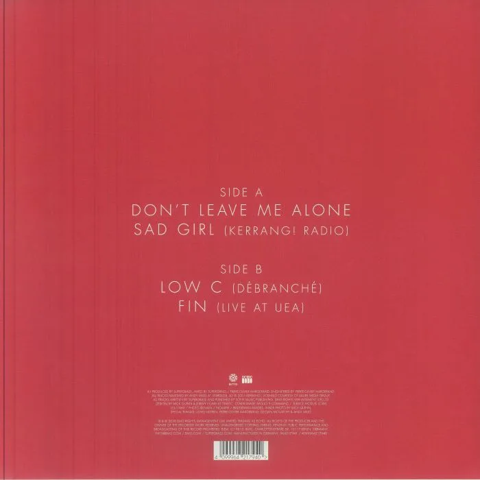 Back cover — SUPERGRASS — Don't Leave Me Alone (Record Store Day RSD 2026)