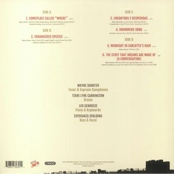 Back cover — Wayne SHORTER / TERRI LYNE CARRINGTON / LEO GENOVESE / ESPERANZA SPALDING — Live At The Detroit Jazz Festival