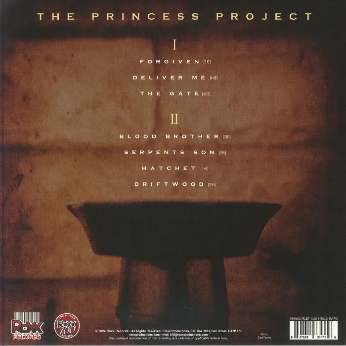 Back cover — The PRINCESS PROJECT — A Glow In The Dark Age (reissue)