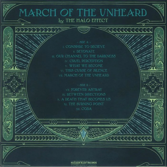 Обратная сторона обложки — The HALO EFFECT — March Of The Unheard
