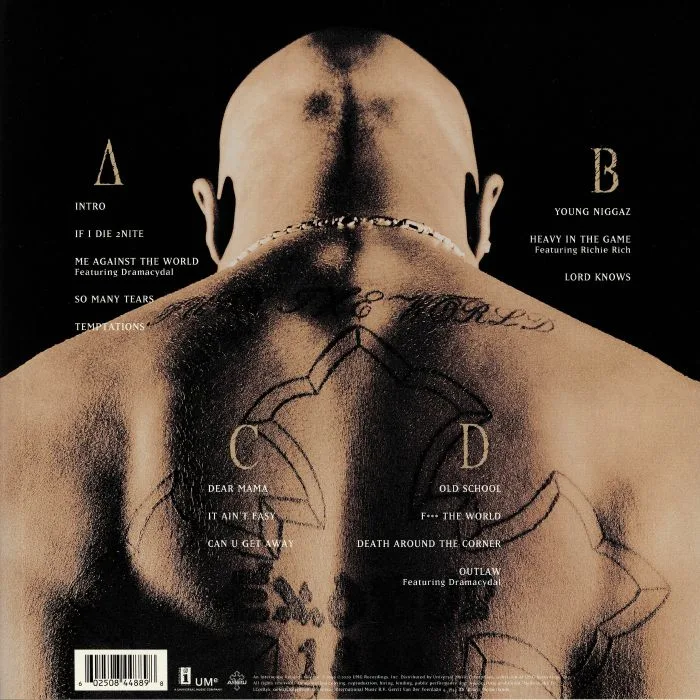 Back cover — 2 PAC — Me Against The World (25th Anniversary Edition) (reissue)