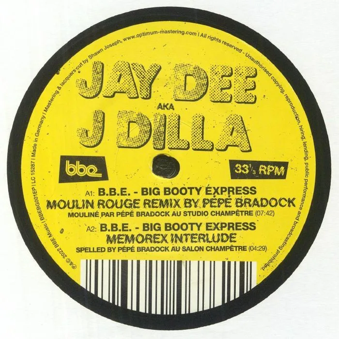 Лицевая сторона обложки — J Dilla — Big Booty Express - Remixes
