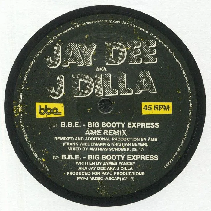 Обратная сторона обложки — J Dilla — Big Booty Express - Remixes