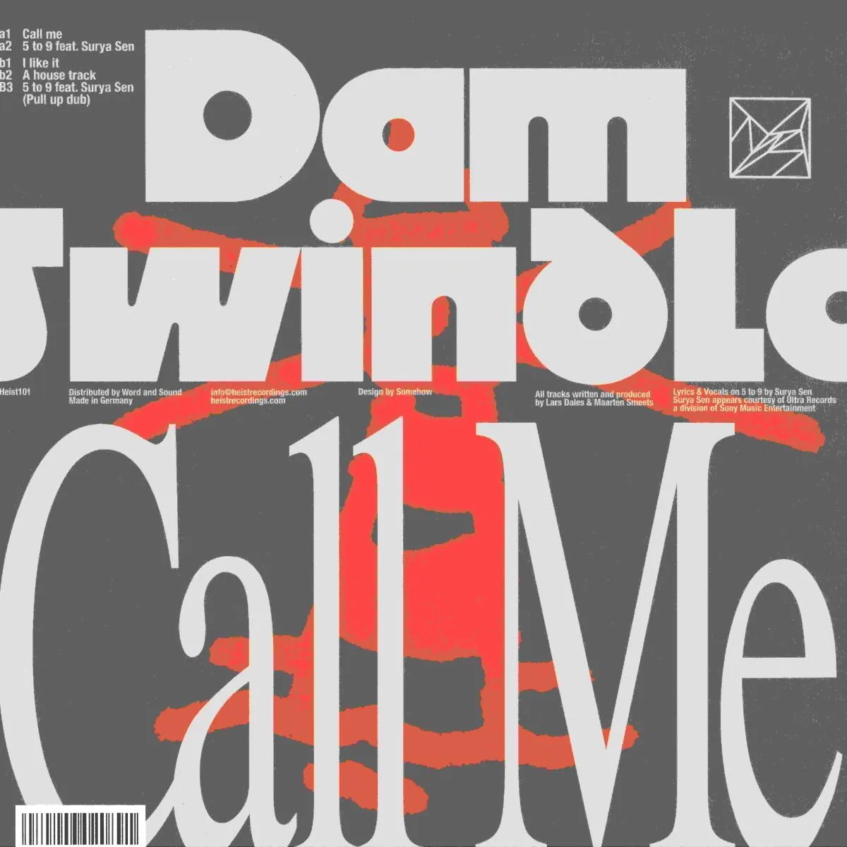 Back cover — Dam Swindle — Call me EP