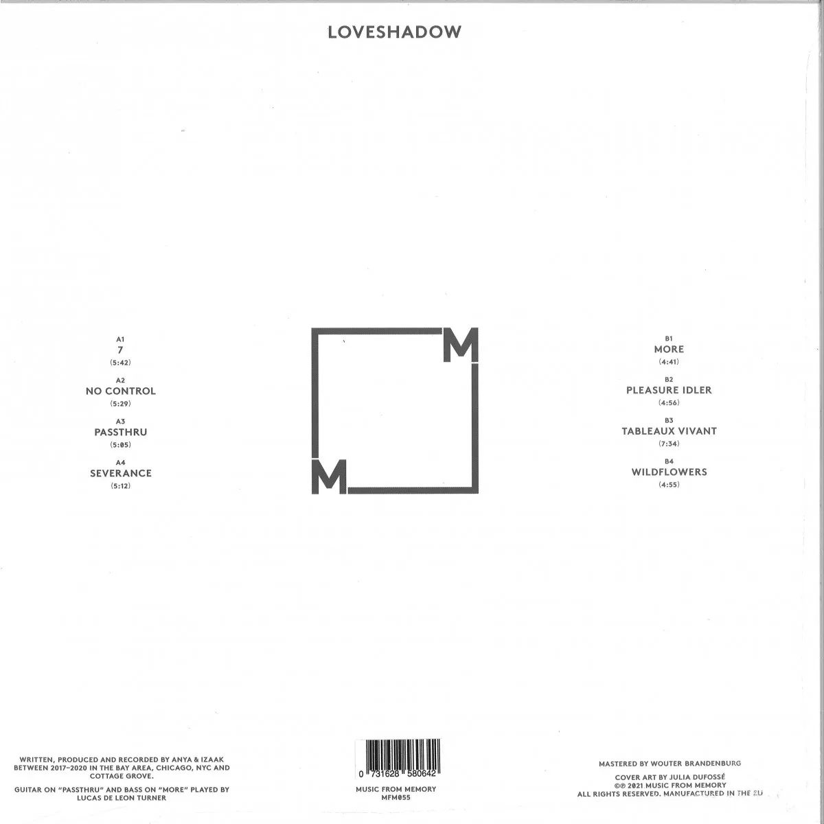 Обратная сторона обложки — Loveshadow — S/T