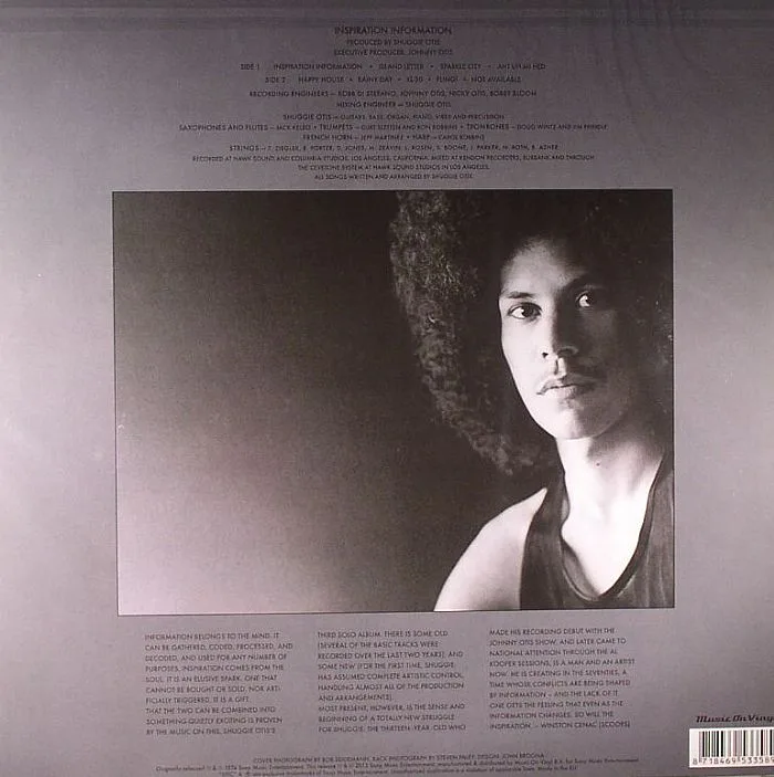 Обратная сторона обложки — Shuggie OTIS — Inspiration Information