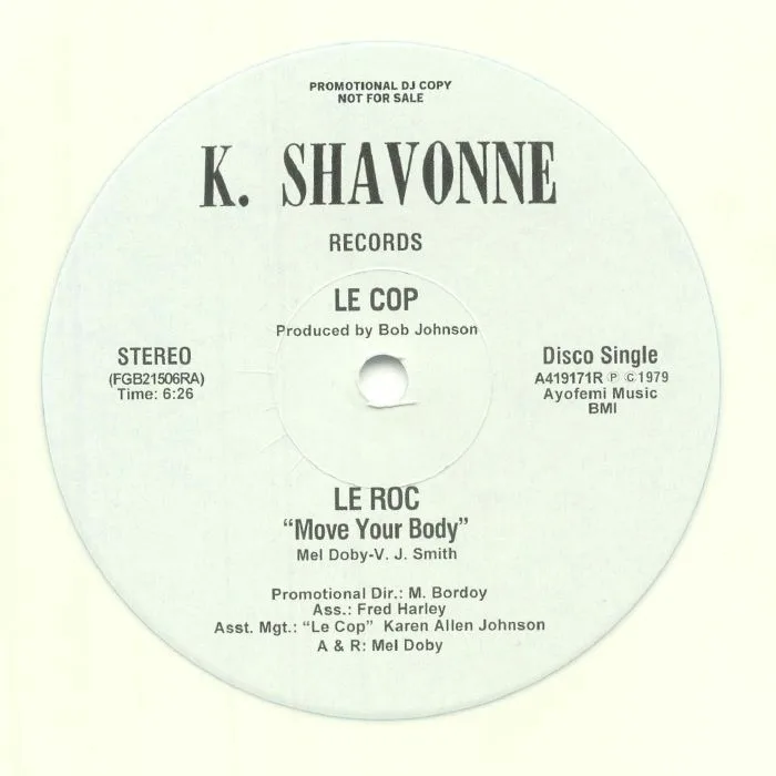Лицевая сторона обложки — LE COP — Le Roc Move Your Body