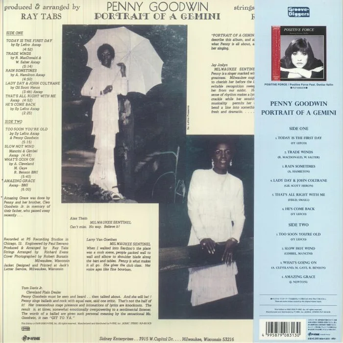 Back cover — Penny GOODWIN — Portrait Of A Gemini (reissue)