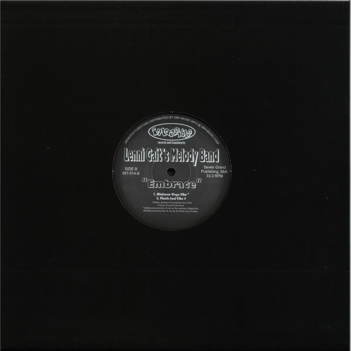 Back cover — Lenni Gaits Melody Band — Embrace