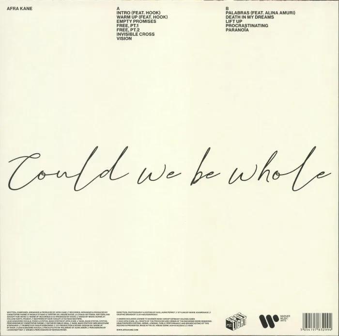 Обратная сторона обложки — Afra KANE — Could We Be Whole