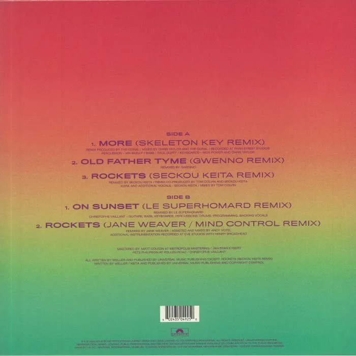 Back cover — Paul WELLER — On Sunset (remixes)