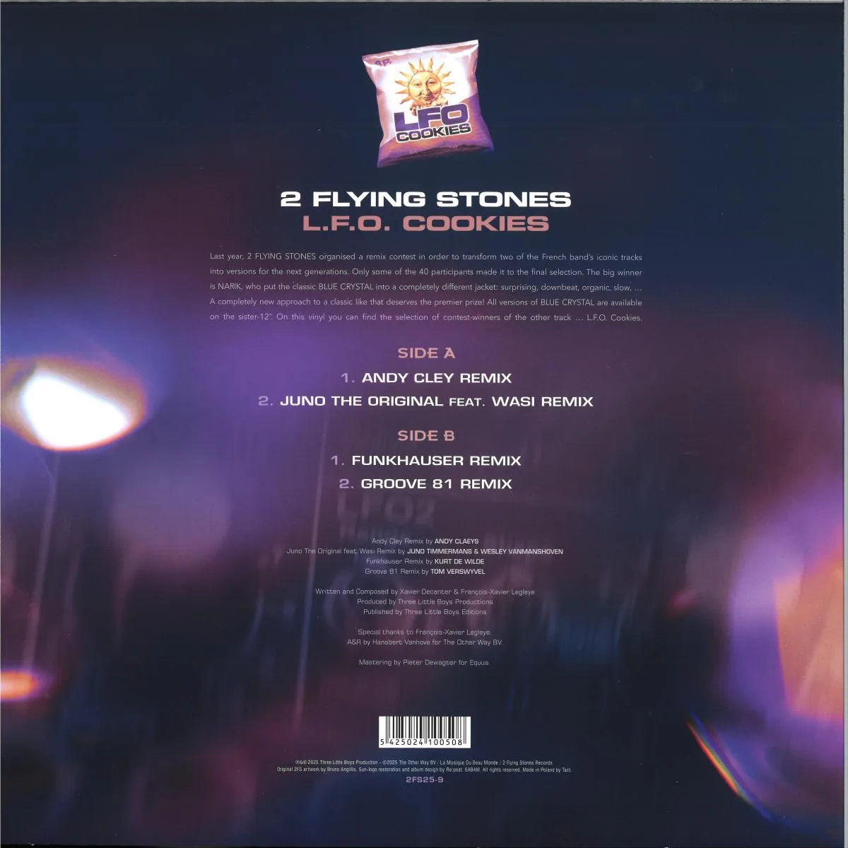 Обратная сторона обложки — 2 Flying Stones — L.F.O. COOKIES (REMIXES)