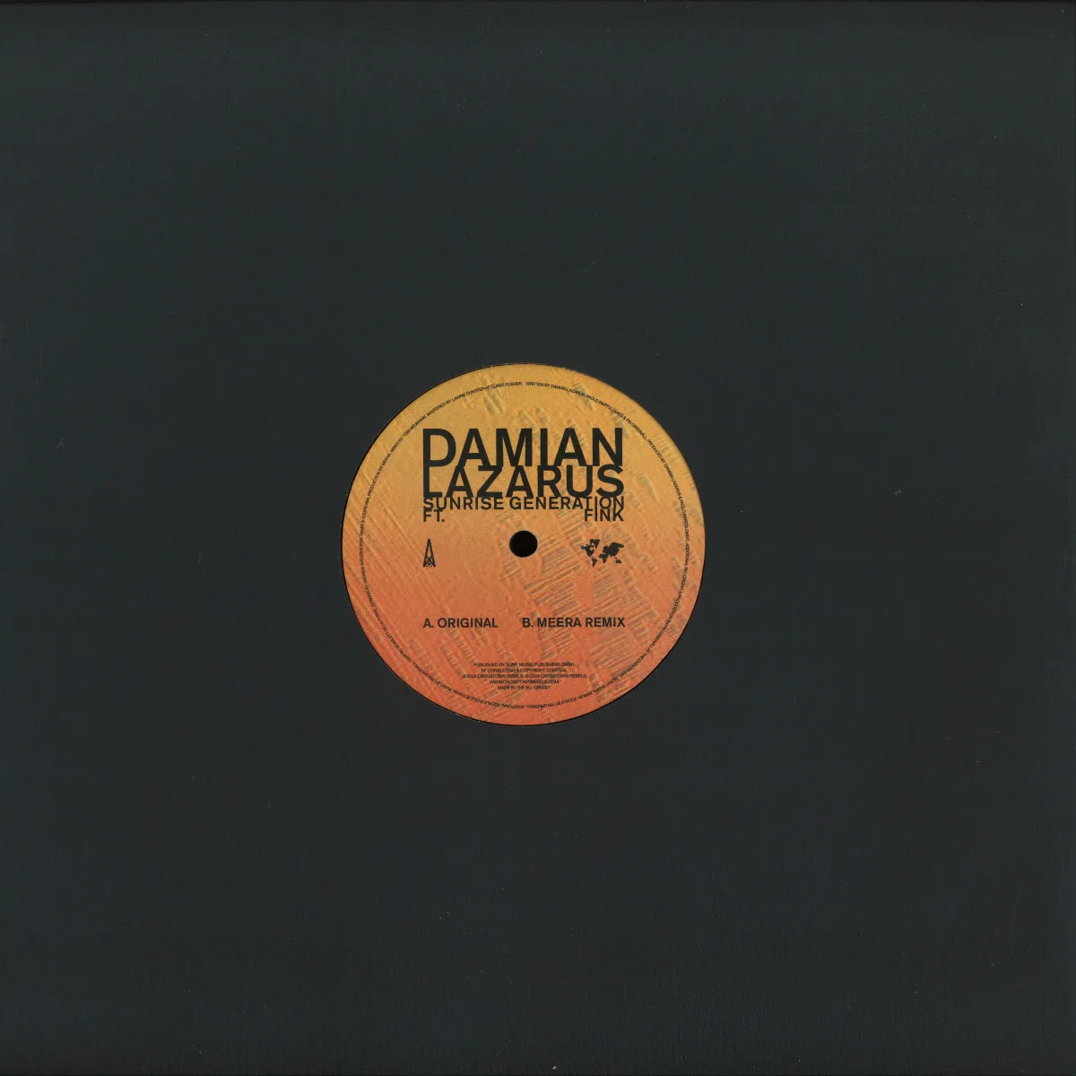 Back cover — Damian Lazarus ft. Fink — Sunrise Generation
