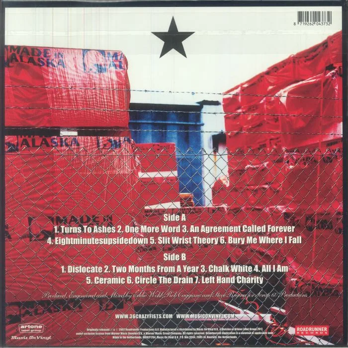 Обратная сторона обложки — 36 CRAZYFISTS — Bitterness The Star (reissue)