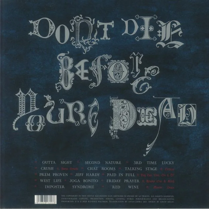 Back cover — AJ TRACEY — Don't Die Before You're Dead