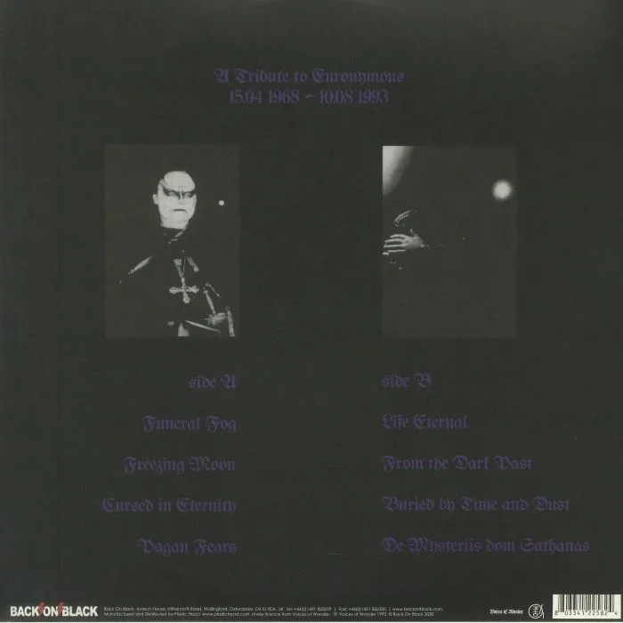 Обратная сторона обложки — MAYHEM — De Mysteriis Dom Sathanas (reissue)