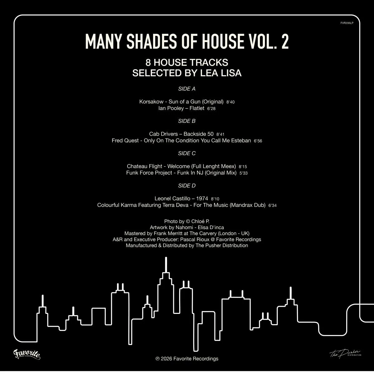 Back cover — VARIOUS — Many Shades Of House (Selected By Lea Lisa) Vol.2 (LP 2x12")