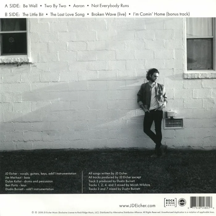 Back cover — JD EICHER — A Collection