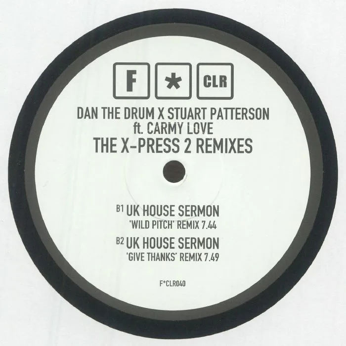 Обратная сторона обложки — DAN THE DRUM / STUART PATTERSON feat CARMY LOVE — UK House Sermon