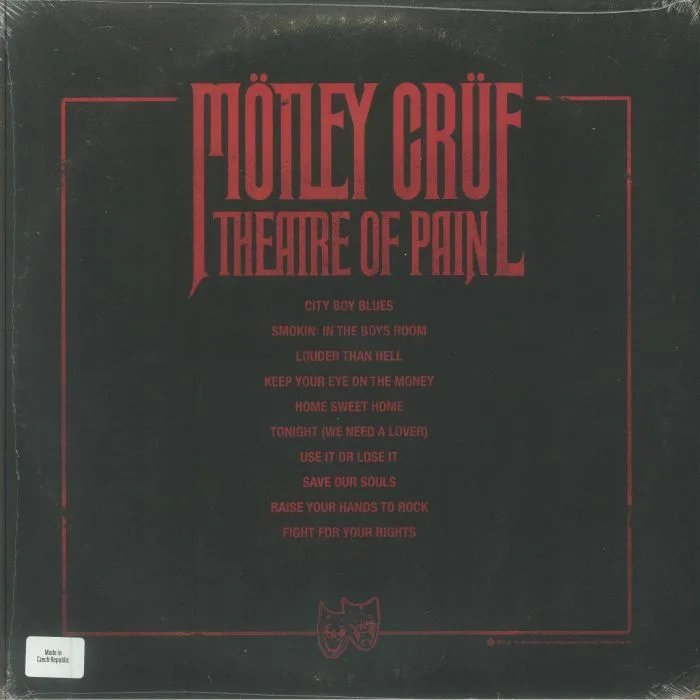 Обратная сторона обложки — MOTLEY CRUE — Theatre Of Pain (40th Anniversary Edition) (B-STOCK)