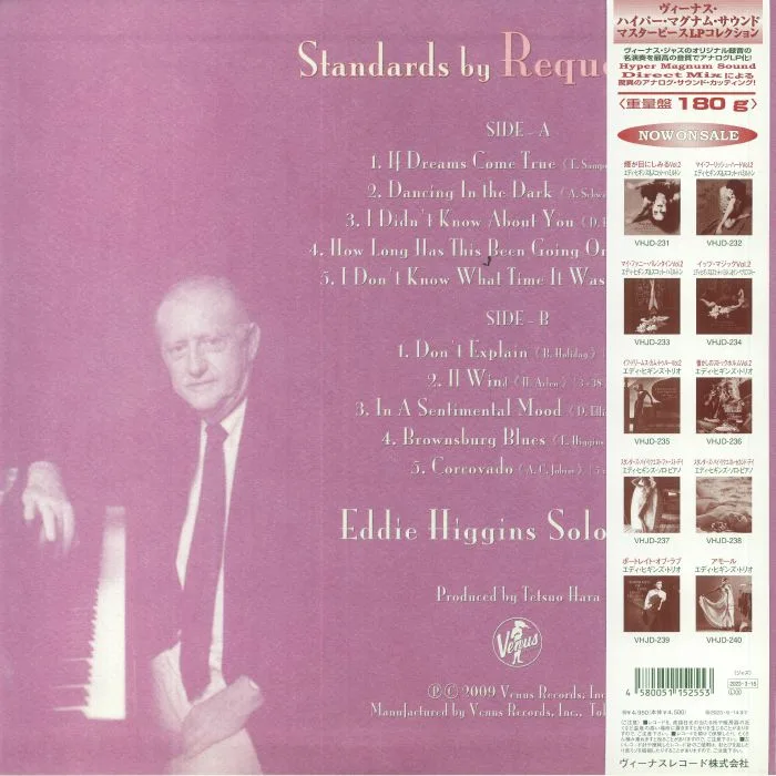 Back cover — Eddie HIGGINS — Standards By Request 2nd Day (Japanese Edition) (reissue)