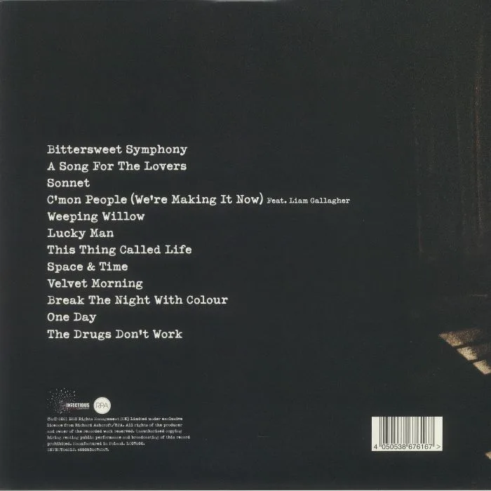 Back cover — Richard ASHCROFT — Acoustic Hymns Vol 1