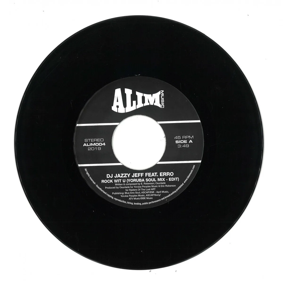 Dj Jazzy Jefffeat.Erro — Rock Wit U (Yoruba Soul Mixes) 7"