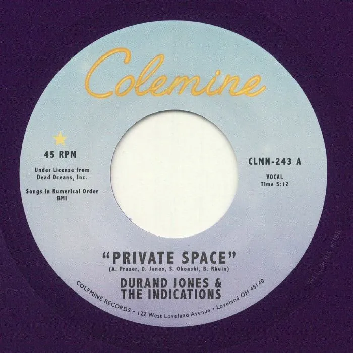 Front cover — Durand JONES & THE INDICATIONS — Private Space