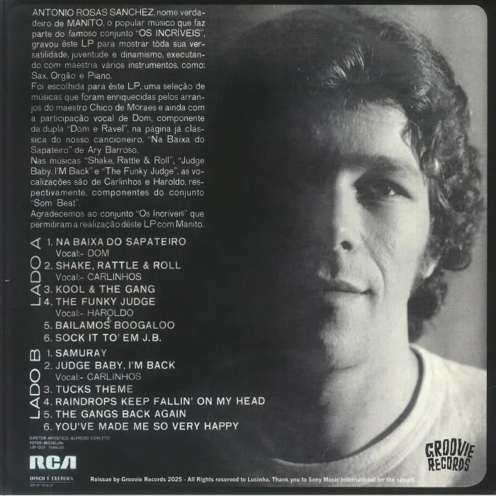 Back cover — MANITO — O Incrivel Manito (reissue)