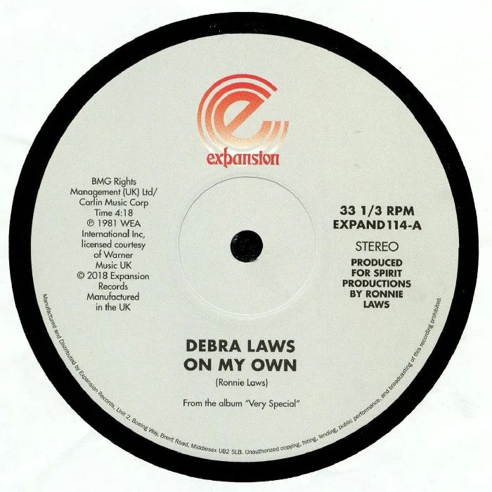 Front cover — Debra LAWS — On My Own