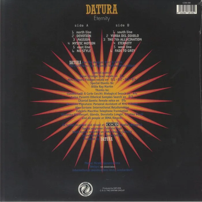 Back cover — DATURA — Eternity