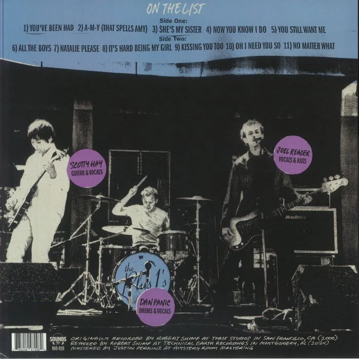 Back cover — The PLUS ONES — On The List (reissue)