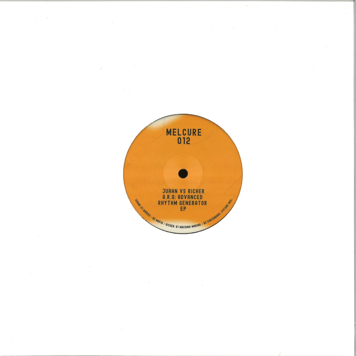 Обратная сторона обложки — Juaan / Richer — A.R.G.: Advanced Rhythm Generator EP