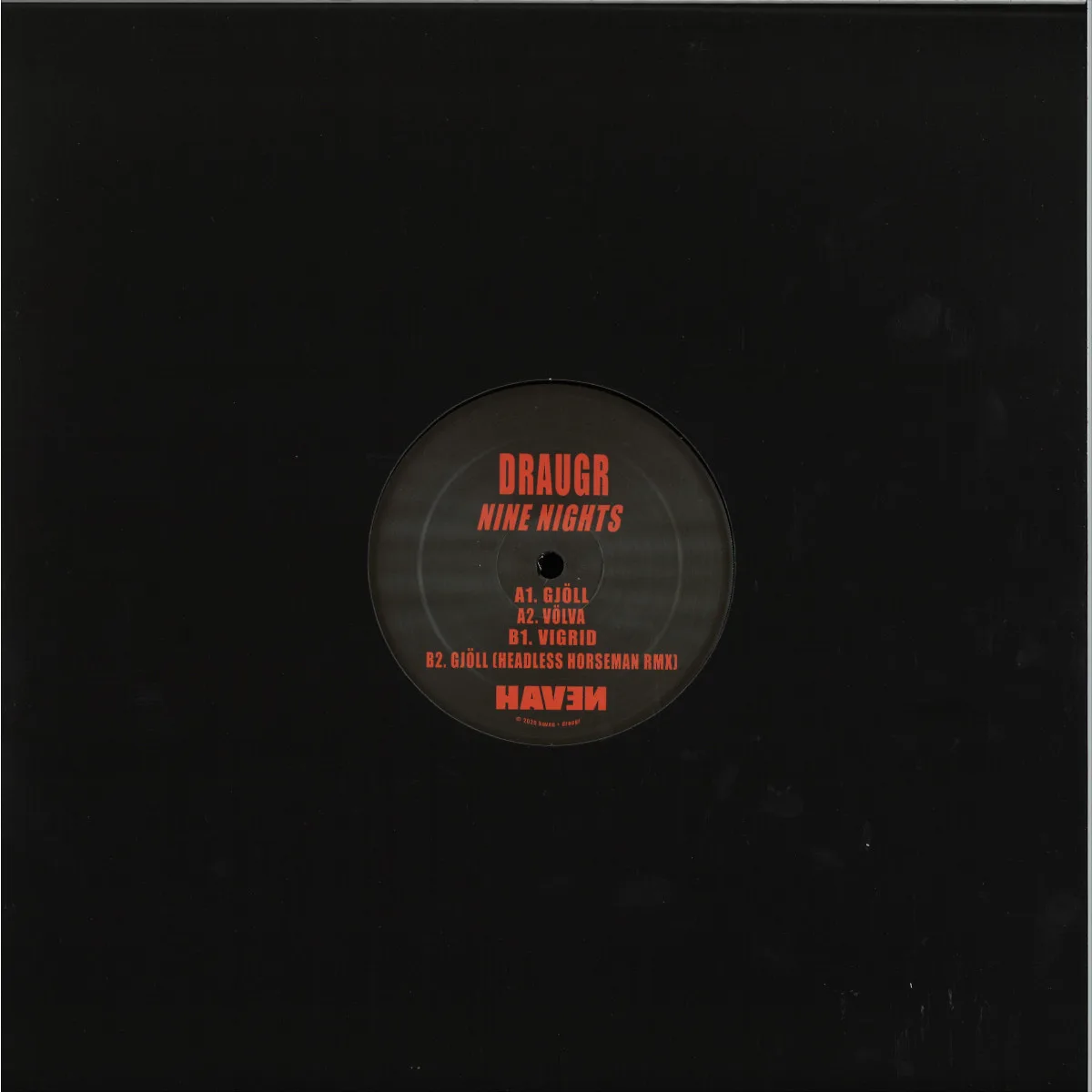 Back cover — Draugr — Nine Nights EP