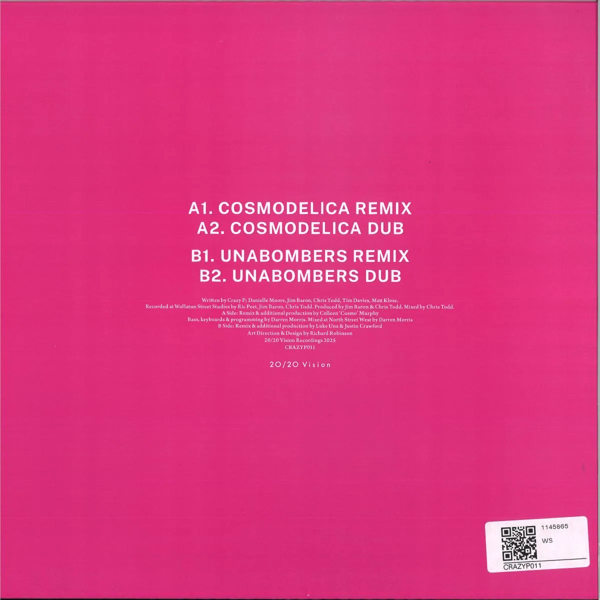 Обратная сторона обложки — Crazy P — Stop Space Return (Cosmodelica & Unabombers remixes)
