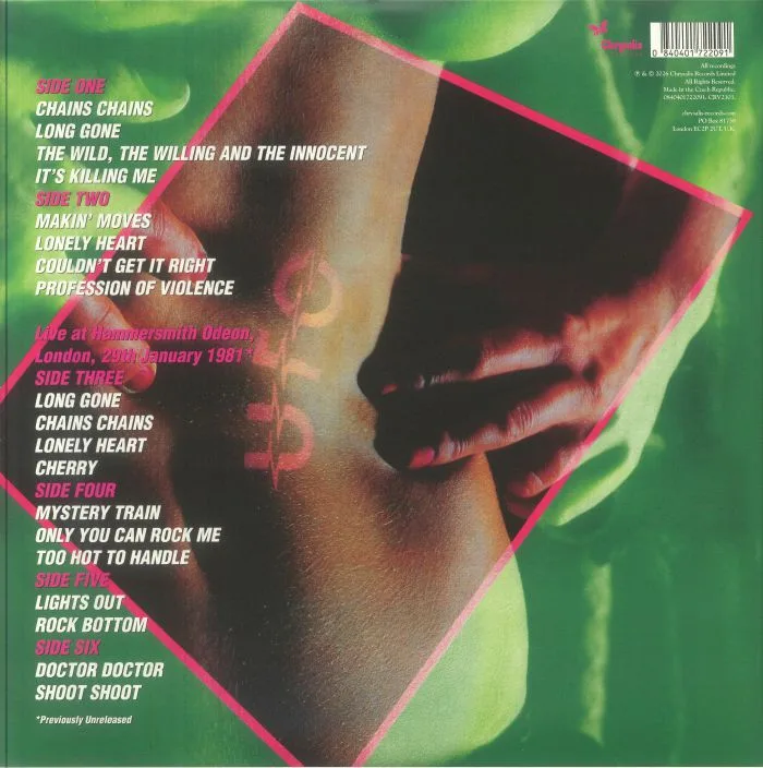 Back cover — UFO — The Wild The Willing & The Innocent (Deluxe Edition)