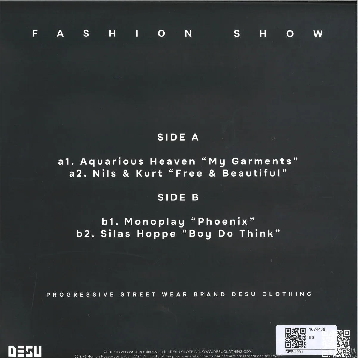 Back cover — Various — DESU Clothing - "Fashion Show