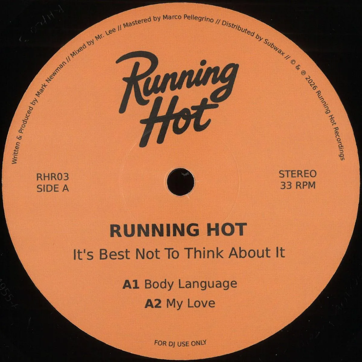 Front cover — Running Hot — It's Best Not To Think About It