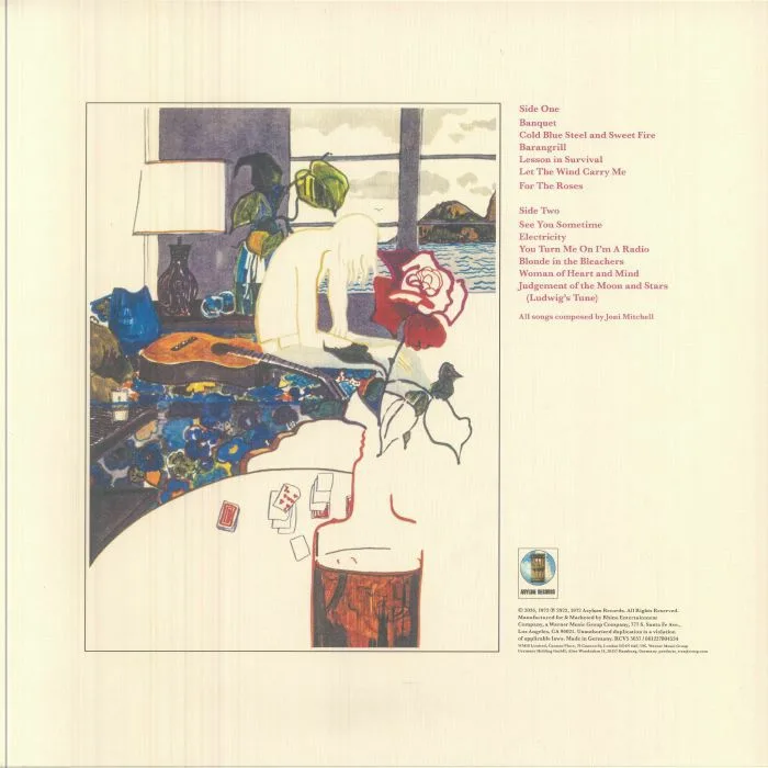 Back cover — Joni MITCHELL — For The Roses (Record Store Day RSD 2026) (B-STOCK)