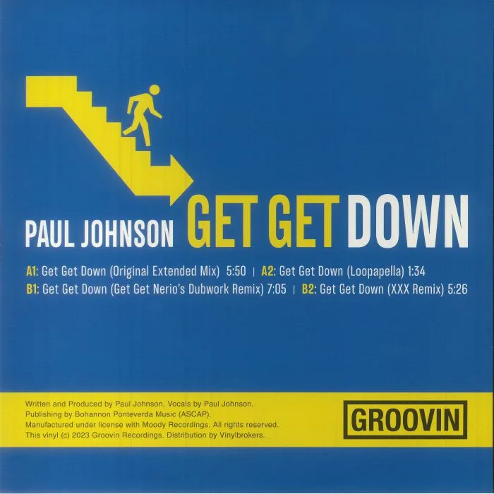 Обратная сторона обложки — Paul JOHNSON — Get Get Down