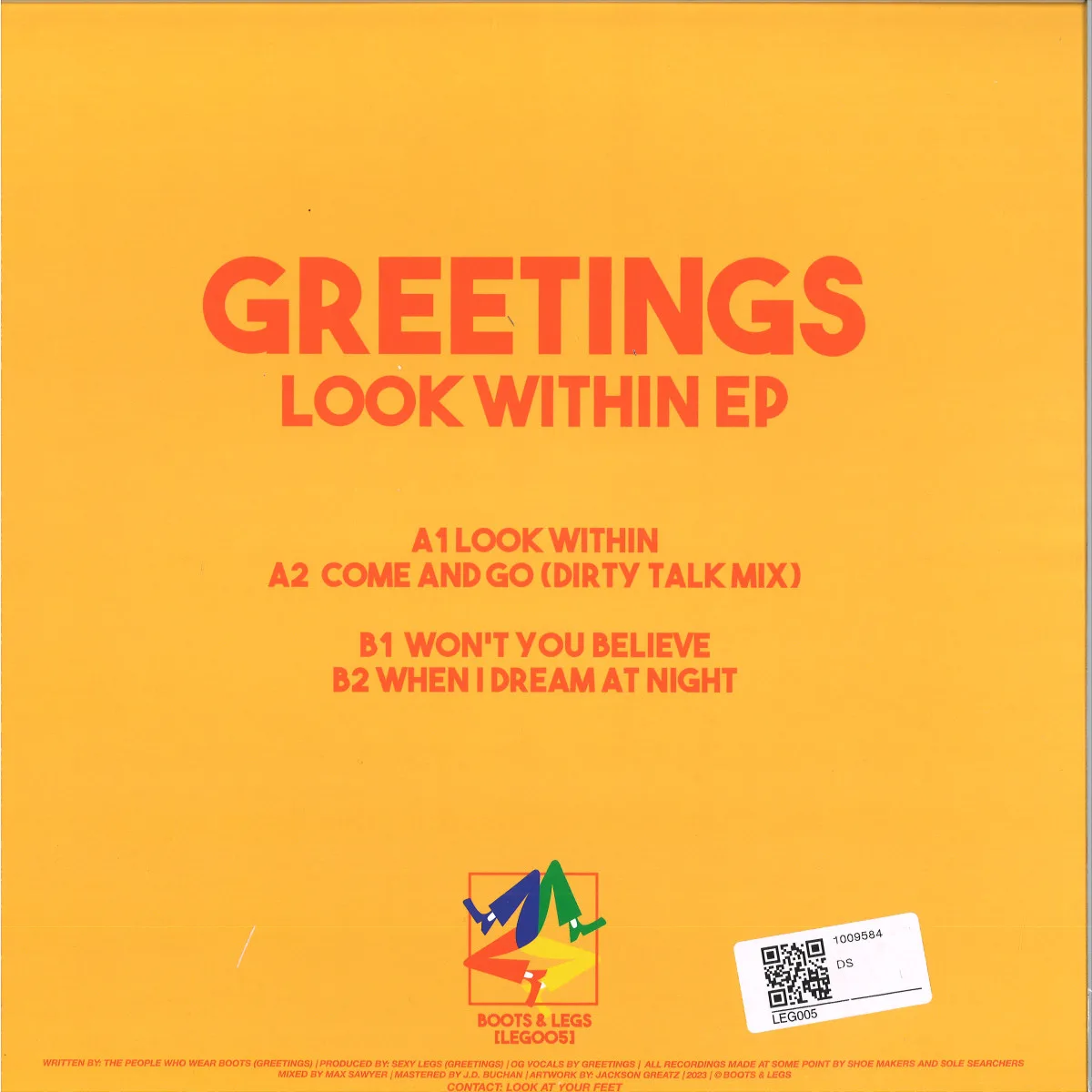 Обратная сторона обложки — Greetings — LOOK WITHIN EP