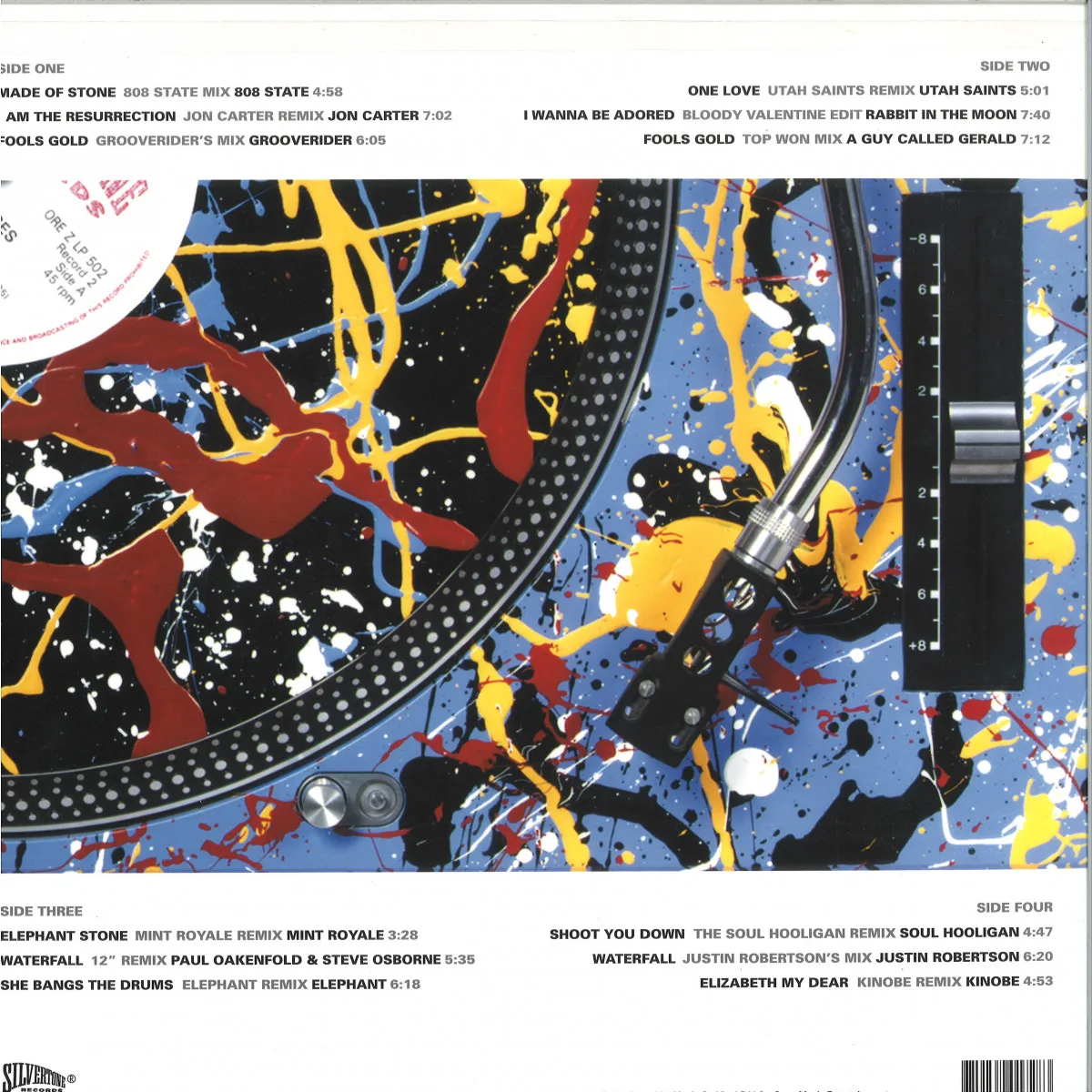 Back cover — The Stone Roses — THE REMIXES 2x12"