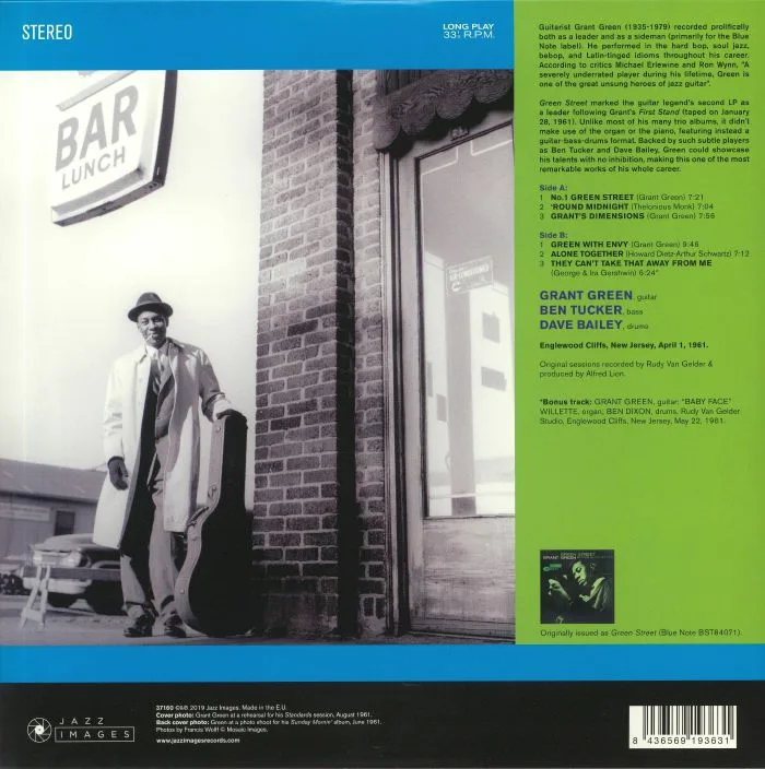Обратная сторона обложки — Grant GREEN — Green Street